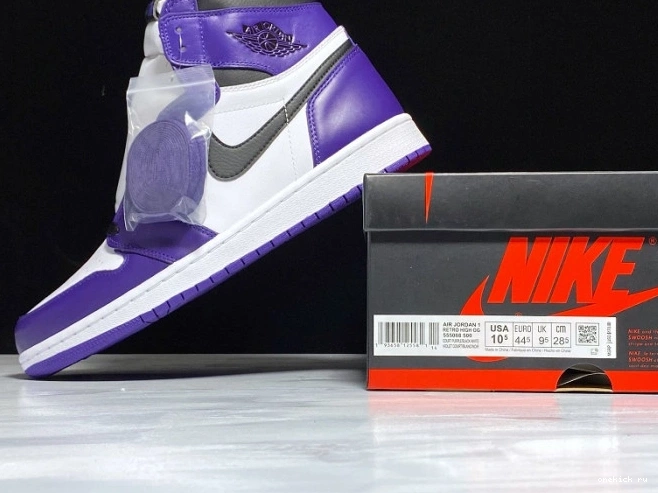 Chep Onekick Jordan Court Air High 1 OG Purple 555088-500 0629